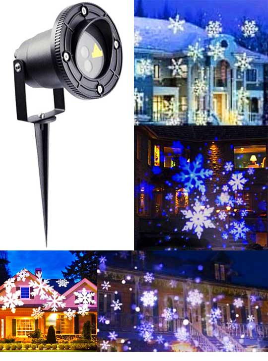Светодиодный проектор Снежинки SUPERMAX GARDEN LED Snow